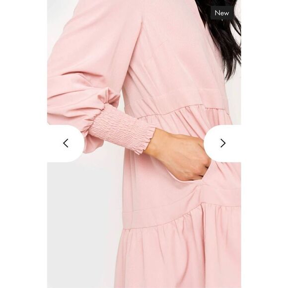 Gibson Look Blush XS Long Sleeved Decked Out Day Dress - Picture 14 of 14